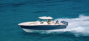 Grady-White Canyon 376 37-foot center console fishing boat running port side