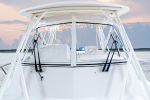 Grady-White Marlin 300 30-foot walkaround cabin boat windshield
