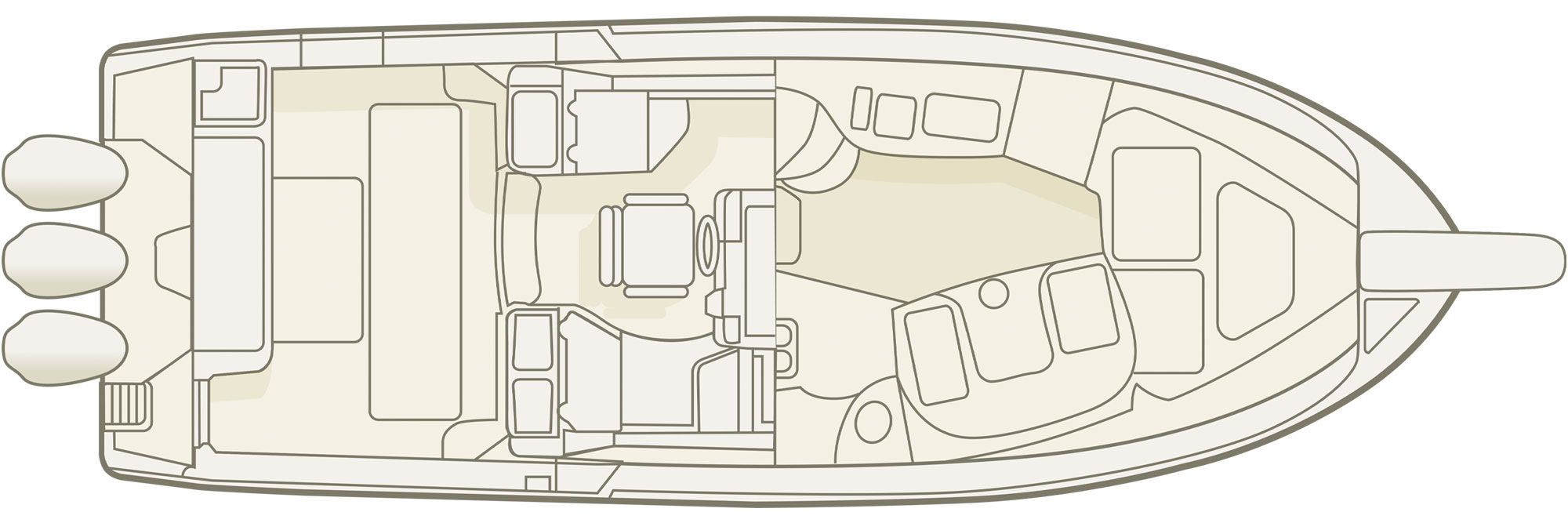 Express 370 Grady White 37 Foot Express Cabin Overhead Drawing