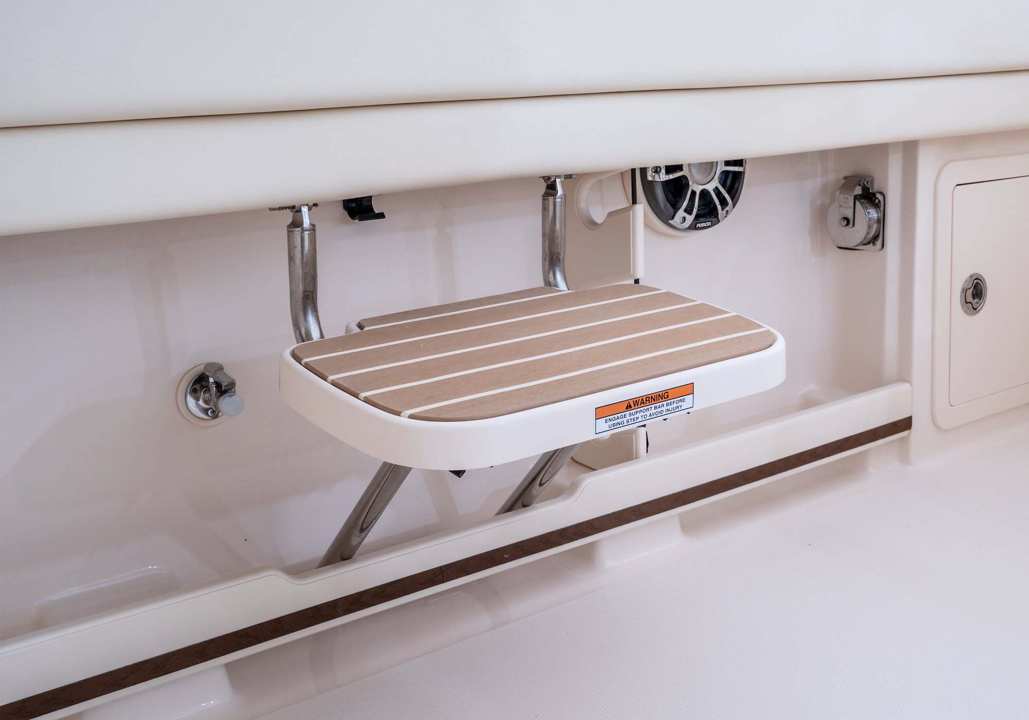 GradyWhite Patented Cockpit Step Allows Easier Boarding