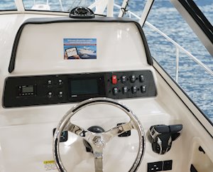 Grady-White Marlin 300 30-foot walkaround cabin boat helm