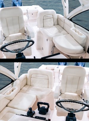 Grady-White Boats Express 330 33-foot Express Cabin Boat helm companion seats