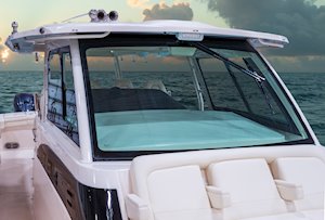 Grady-White Canyon 456 45-foot center console fishing boat windshield
