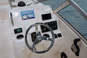 Grady-White Freedom 215 21-foot dual console helm