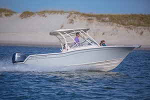Grady-White Freedom 235 23-foot dual console running starboard side