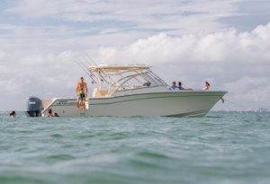 Grady-White Freedom 335 33-foot dual console fishing boat family fun