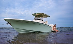 Grady White 281 CE with Woman On Sport Deck