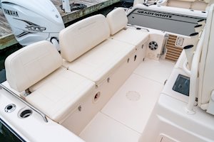 Grady White 281 CE Aft Bench Seat with Cushions and Seat Backs