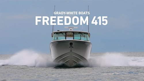 Grady-White <em>Freedom 415</em> walkthrough at the Miami International Boat Show.