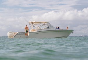 Grady-White Freedom 335 33-foot dual console fishing boat family fun